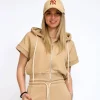 BERNA FELPA GILET W244074 169 BISCOTTO
