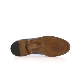 CALPIERRE K019 MOCASSINO UOMO FRANGIA-NAPPINE PELLE BLU SFUMATA