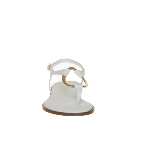 CARYATIS SANDALO 6481  BIANCO ANELLO ORO