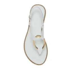 CARYATIS SANDALO 6481  BIANCO ANELLO ORO