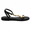 CARYATIS SANDALO 621707 NERO MEDAGLIE