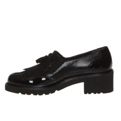 CINZIA VALLE 9422 MOCASSINO SLIPON PELLE VERNICE NERO
