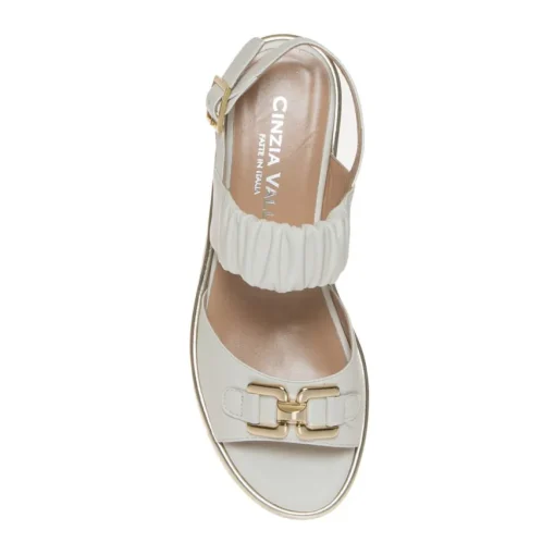 CINZIA VALLE 9652 SANDALO ELASTICO BIANCO