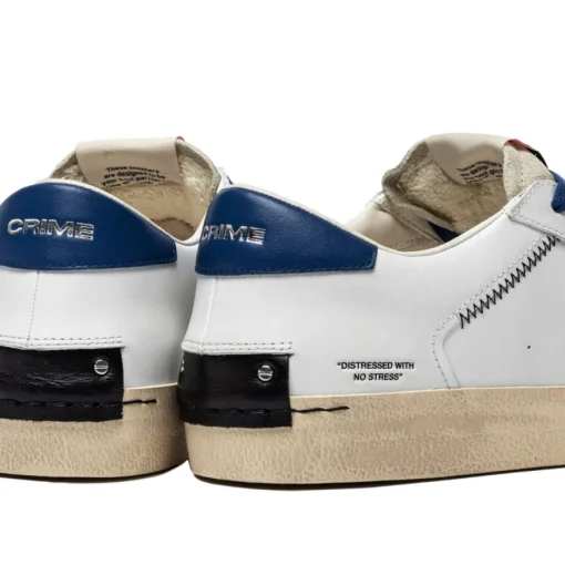 CRIME LONDON SNEAKERS 14000 DISTRESSED BIANCO