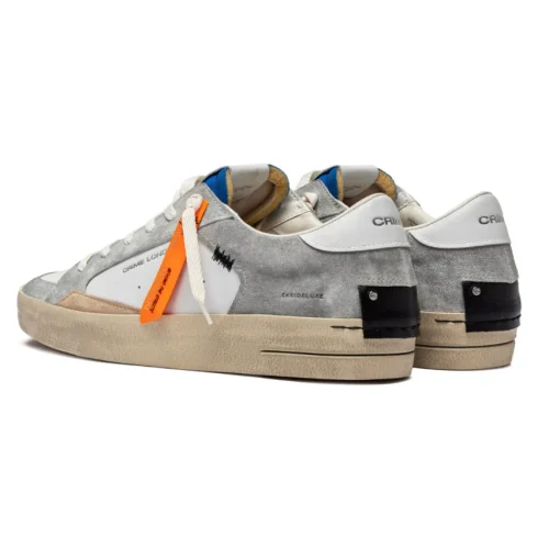 CRIME LONDON SNEAKERS 14102 SK8 DELUXE BIANCO