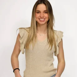 CROCHÈ TOP CR06322-2484 LUREX ORO