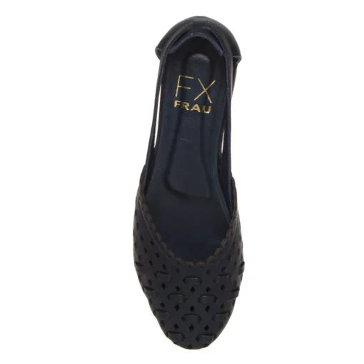 FRAU 03P0 BALLERINA PELLE LASERATA BLU NAVY