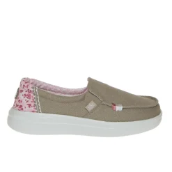 HEY DUDE MISTY RISE SLIPON PLATFORM CANVAS BEIGE