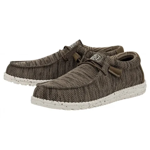 HEY DUDE SLIPON WALLY SOX 40019-255 MESH MARRONE