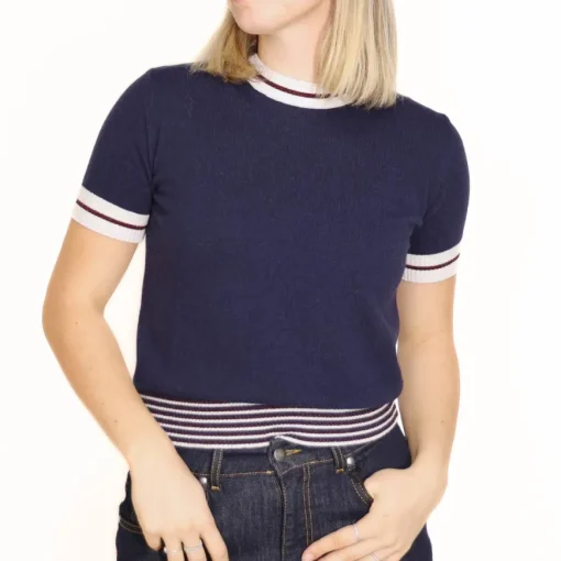 MARYLEY MAGLIA 24IB822 MANICA CORTA BLU