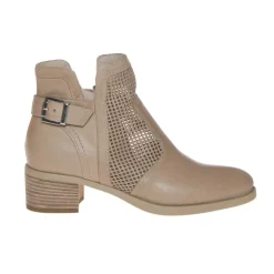 NERO GIARDINI E306221-439 STIVALETTO CHAMPAGNE FORATO