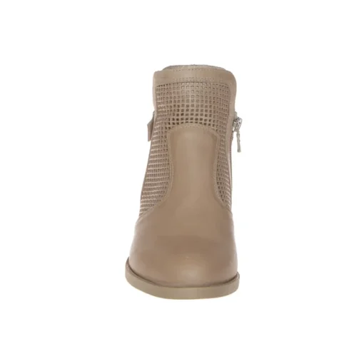 NERO GIARDINI E306221-439 STIVALETTO CHAMPAGNE FORATO