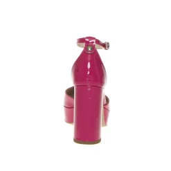 NERO GIARDINI E307060DE-609 DECOLLETE ZEPPA FUXIA