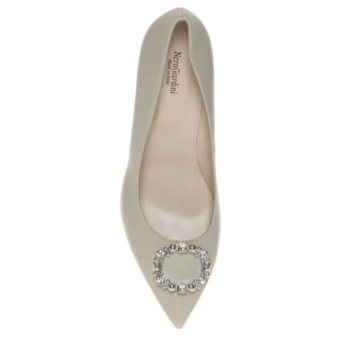 NERO GIARDINI E307000DE-702 DECOLLETE ACCESSORIO BEIGE