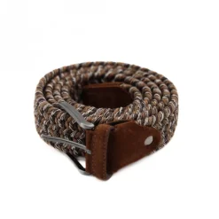 PRATENICE CINTURA UOMO 963-35 INTRECCIO STRIATURE TABACCO