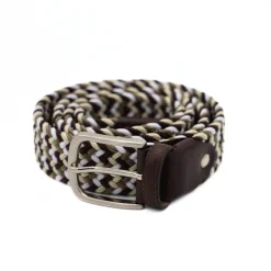 PRATENICE CINTURA UOMO 802-35 INTRECCIO MULTICOLOR TESTA DI MORO