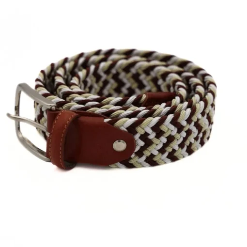PRATENICE CINTURA UOMO 802-35 INTRECCIO MULTICOLOR FANGO