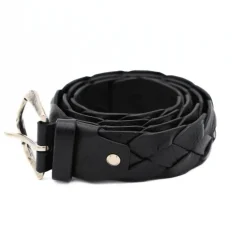 PRATENICE CINTURA UOMO 998-35 PELLE INTRECCIO NERO