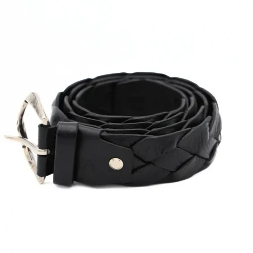 PRATENICE CINTURA UOMO 998-35 PELLE INTRECCIO NERO