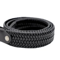 PRATENICE CINTURA UOMO 867 PELLE INTRECCIO NERO