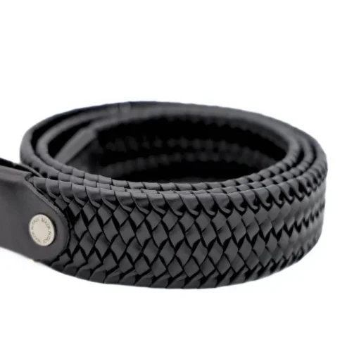 PRATENICE CINTURA UOMO 867 PELLE INTRECCIO NERO