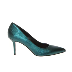 SILVIA ROSSINI 529 DECOLLETE DONNA VERDE PETROLIO METALIZZATO