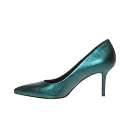 SILVIA ROSSINI 529 DECOLLETE DONNA VERDE PETROLIO METALIZZATO