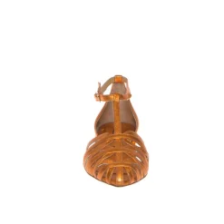 SILVIA ROSSINI 612 SANDALO GABBIA LAMINATA ARANCIO