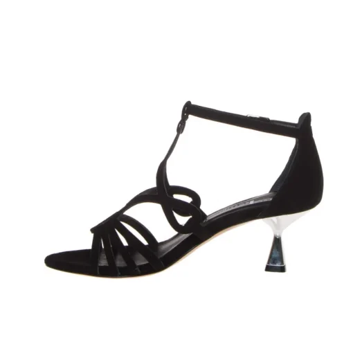 SILVIA ROSSINI SANDALO DONNA 442 CAMOSCIO NERO