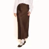 VICOLO GONNA 250 SATIN MARRONE